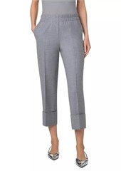 Akris Punto Farell Wool Cuffed Crop Pants