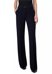 Akris Punto Faysa Wool Jersey Boot-Cut Pants