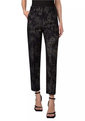 Akris Punto Feryn Metallic Straight-Leg Pants