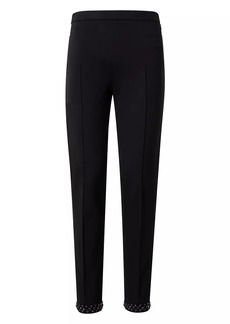 Akris Punto Franca Jersey Embellished Ankle Pants