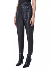 Akris Punto Fred Faux Leather Belted Pants