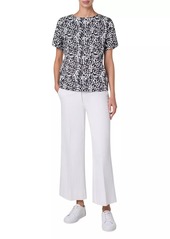 Akris Punto Geometric Cotton Short-Sleeve Top