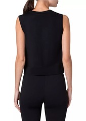 Akris Punto Geometric Wool Sleeveless Sweater