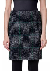 Akris Punto Grid Check Tweed Miniskirt