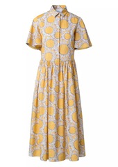 Akris Punto Hello Sunshine Print Cotton Midi-Dress