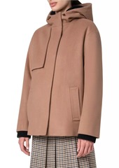 Akris Punto Hooded Wool-Blend Coat