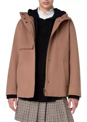 Akris Punto Hooded Wool-Blend Coat