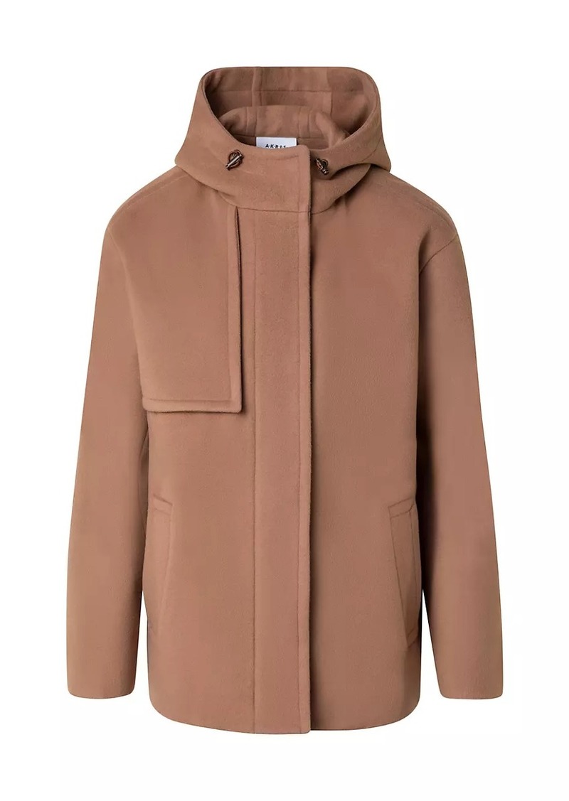 Akris Punto Hooded Wool-Blend Coat