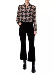 Akris Punto Houndstooth Crepe Blouse