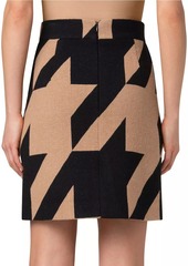 Akris Punto Houndstooth Jacquard Knit Pencil Skirt