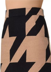 Akris Punto Houndstooth Jacquard Knit Pencil Skirt