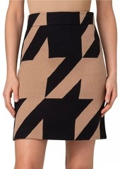 Akris Punto Houndstooth Jacquard Knit Pencil Skirt