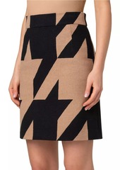 Akris Punto Houndstooth Jacquard Knit Pencil Skirt