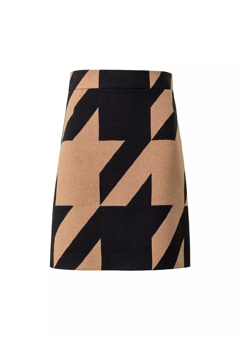 Akris Punto Houndstooth Jacquard Knit Pencil Skirt