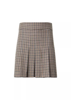 Akris Punto Houndstooth Wool Miniskirt