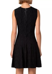 Akris Punto Jacquard Star Fit & Flare Minidress