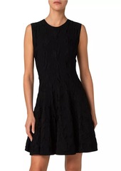 Akris Punto Jacquard Star Fit & Flare Minidress