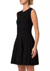 Akris Punto Jacquard Star Fit & Flare Minidress