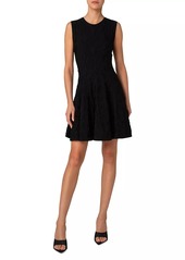 Akris Punto Jacquard Star Fit & Flare Minidress