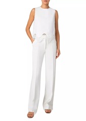 Akris Punto Jersey Scalloped Sleeveless Top