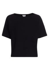 Akris Punto Kimono-Sleeve Wool & Cashmere Knit T-Shirt