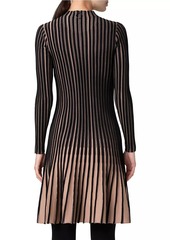 Akris Punto Knit Virgin Wool Pleated Minidress