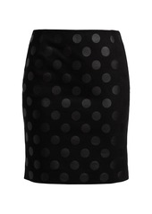 Akris Punto Lacquered Polka Dot Mini Skirt