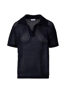Akris Punto Mesh-Knit Polo Shirt