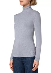 Akris Punto Mélange Jersey Zip Blouse