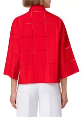 Akris Punto Oversized Grid Blouse