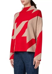 Akris Punto Oversized Houndstooth Boxy Sweater