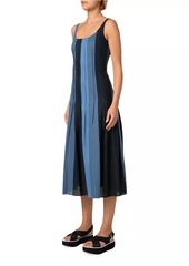 Akris Punto Paneled Tuck A-Line Dress