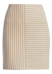 Akris Punto Patchwork Stripe Jersey Mini Skirt