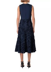 Akris Punto Petal Appliqué Midi-Dress