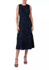 Akris Punto Petal Appliqué Midi-Dress