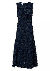 Akris Punto Petal Appliqué Midi-Dress