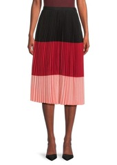 Akris Punto Pleated A Line Midi Skirt