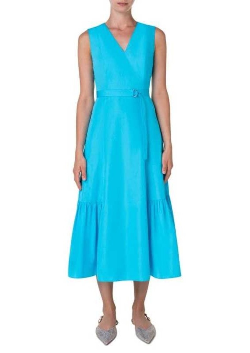 Akris Punto Poplin Belted A Line Dress