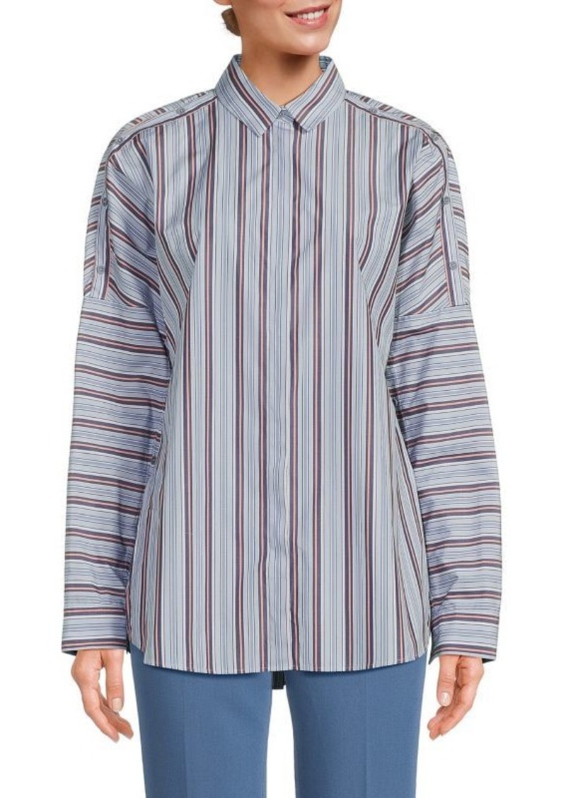 Akris Punto Striped Drop Shoulder Shirt