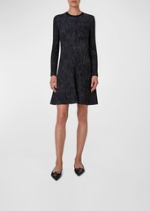 Akris Punto Salt and Pepper Boucle Short Dress