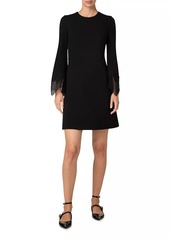 Akris Punto Scalloped Cuff Jersey Minidress