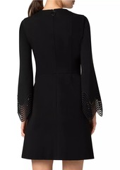 Akris Punto Scalloped Cuff Jersey Minidress