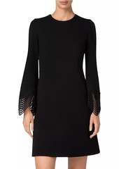 Akris Punto Scalloped Cuff Jersey Minidress