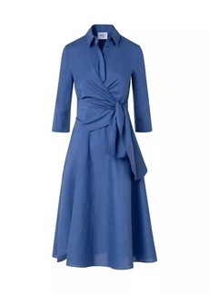 Akris Punto Seersucker Cotton Twist Shirtdress