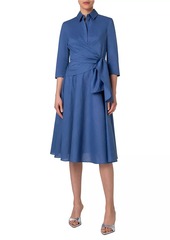 Akris Punto Seersucker Cotton Twist Shirtdress