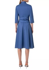 Akris Punto Seersucker Cotton Twist Shirtdress