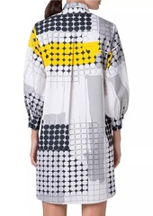 Akris Punto Skyscraper Facade Print Poplin Shirtdress