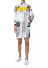 Akris Punto Skyscraper Facade Print Poplin Shirtdress