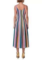 Akris Punto Sleeveless Striped Cotton Midi-Dress