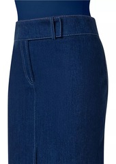 Akris Punto Stretch Denim Knee-Length Skirt